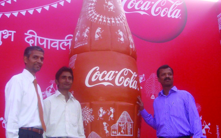 Tallest Terracotta Coca-Cola Bottle Replica