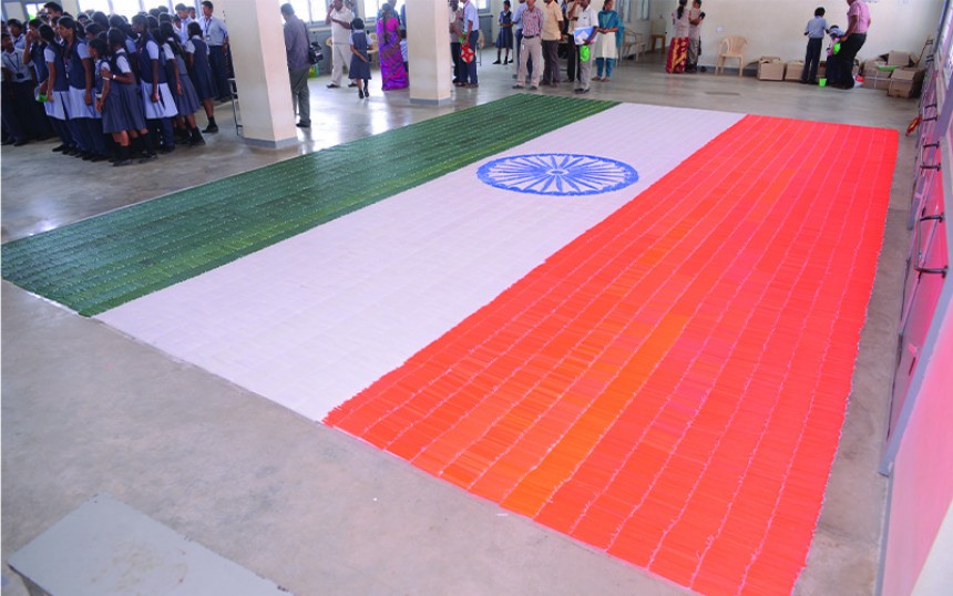 Largest National Flag made with Candles by an Individual (Female)